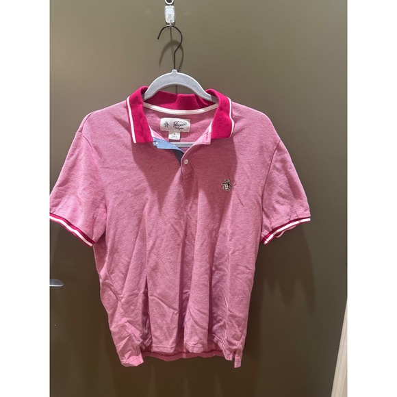 Original Penguin Other - Original Penguin Mens Pink Heathered Short Sleeve Polo Shirt Munsingwear Size M